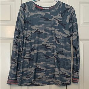 PJ Salvage Blue Camo Sweatshirt